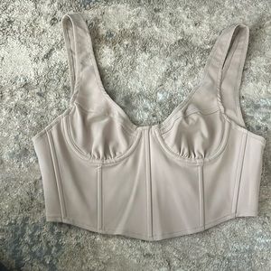 Beige bustier top